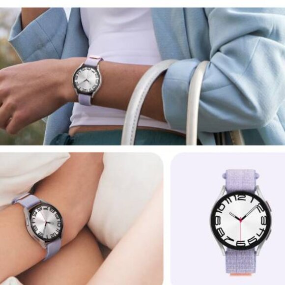 Samsung Galaxy Watch Fabric Band One Click Slim in Sand (S/M) - Picture 5 of 6